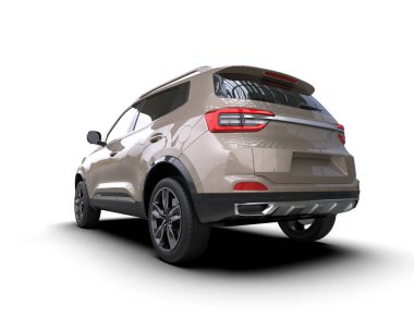 Modern şehir beyazdan izole edilmiş. 3d illüstrasyon - oluşturma