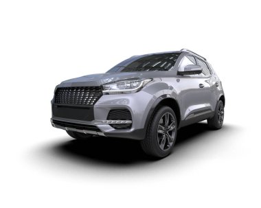 beyaz arkaplan üzerinde modern SUV