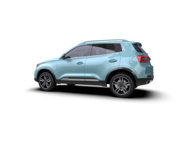 mavi SUV - beyaz arka planı olan modern SUV