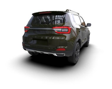 siyah araba modern SUV - 3D görüntüleme