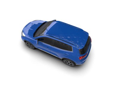 mavi modern lüks spor araba