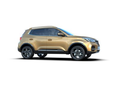 SUv kırpma yolu ile beyaz arkaplanda izole edildi