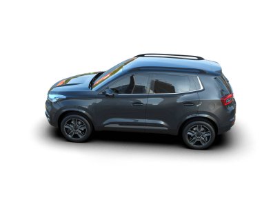 Modern SUV - modern siyah araba - yan görünüm