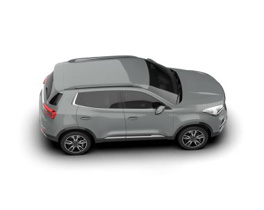 modern SUv beyaz arkaplanda izole edildi