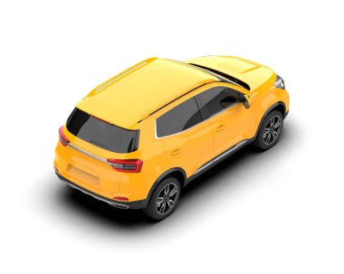 modern sarı şehir arabası