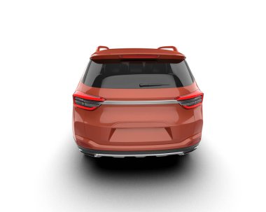 gerçekçi SUV otomobili arka planda izole edildi 3 d görüntüleme - illüstrasyon