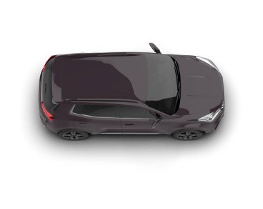 beyaz arkaplandaki modern araba 3 boyutlu görüntüleme