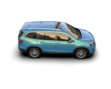 araba beyaz arkaplanda izole edildi