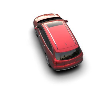 Araba beyaz arka planda izole edilmiş. araba görünümü