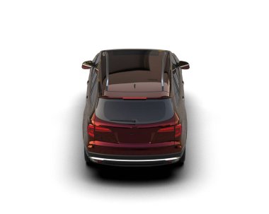 Modern lüks araba beyaz zemin üzerine