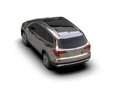 Lüks modern araba beyaz arka planda izole edilmiş.