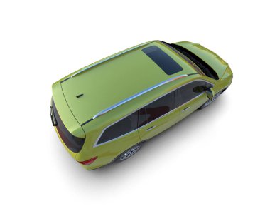 araba beyaz arkaplanda izole edildi