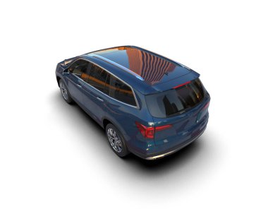 modern araba kırpma yolu ile beyaz arkaplanda izole.