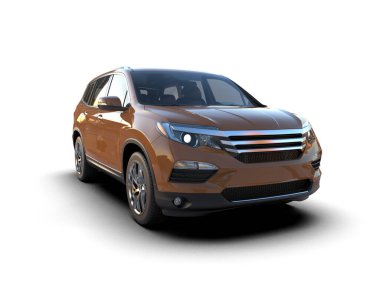 modern SUv beyaz arkaplanda izole edildi
