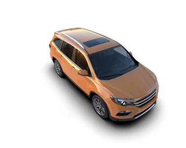 Modern kentsel arazi aracı beyaz arka planda izole edilmiş. 3d oluşturma.