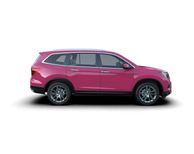 modern SUV aracı beyaz arkaplanda izole edildi
