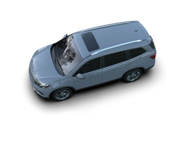 modern SUV aracı beyaz arkaplanda izole edildi