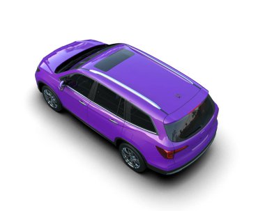 Siyah arka planda bir araba. 3d oluşturma