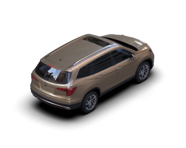 Beyaz arkaplandaki araba.