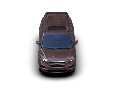 Modern lüks araba ailesi beyaz arka planda izole edilmiş. 3d oluşturma