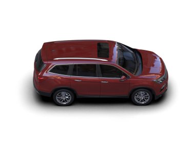 modern araba kırpma yolu ile beyaz arkaplanda izole