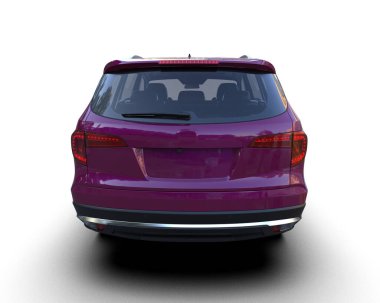 Beyaz arka planda modern bir cip. 3d oluşturma