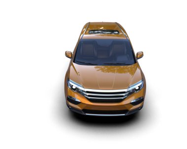 beyaz arka planda modern şehir arabası 3 d illüstrasyon