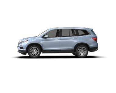 gerçekçi SUV aracı arka planda izole edildi