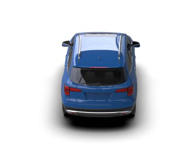 mavi araba üst görünümü