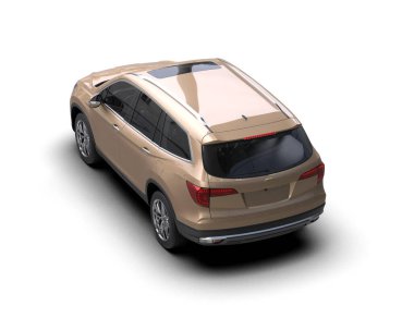 Araba arka planda izole edilmiş. 3d oluşturma.