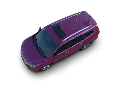 modern mor araba izole edilmiş beyaz arka plan