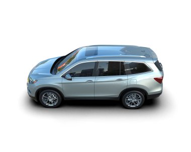 Boş afişi olan bir araba.