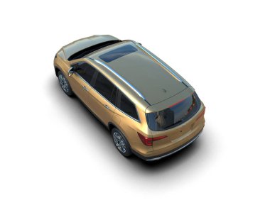 araba beyaz arkaplanda izole edildi