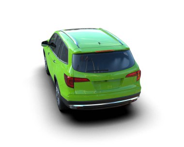 beyaz yüzeyde modern araba