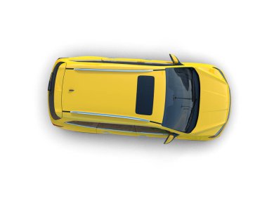 Yüksek hızlı sarı araba.