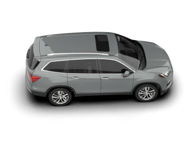 beyaz arkaplan üzerinde modern SUV