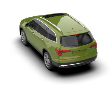 Modern şehir beyaz zemin üzerinde izole edilmiş. 3 boyutlu görüntüleme - illüstrasyon