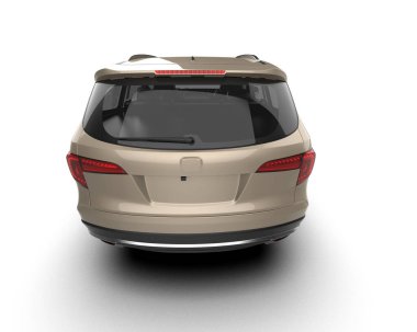 modern SUv kırpma yolu ile beyaz arkaplanda izole