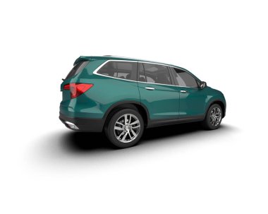 Araba beyaz arka planda izole edilmiş. 3 Boyutlu Hazırlama