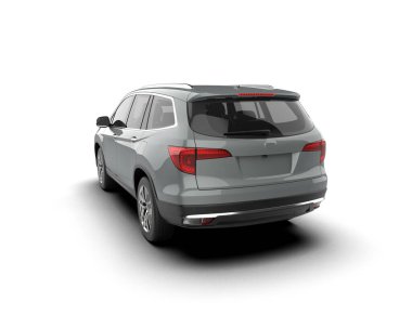 Beyaz bir arka plan üzerinde SUV