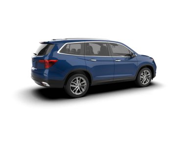 Beyaz arka planda modern bir cip. 3d oluşturma