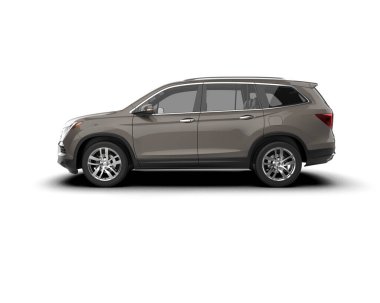 beyaz arkaplanda modern araba