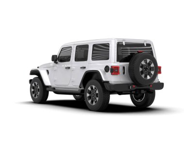 beyaz arka planda modern araba.