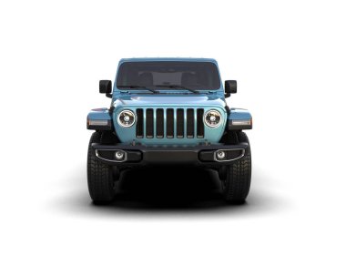 Modern mavi araba - stüdyo çekimi