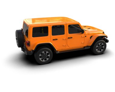 turuncu modern araba - arka plan