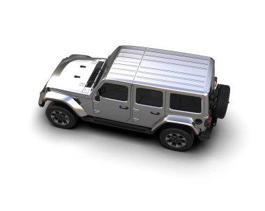 Araba arka planda izole edilmiş. 3d oluşturma.