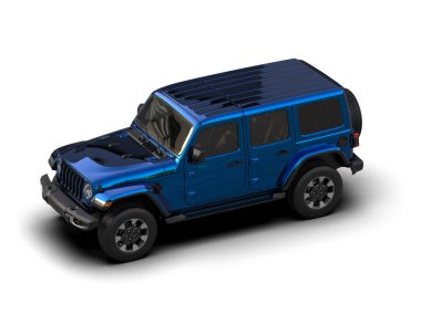 Mavi modern cip beyaz arka planda izole edilmiş. 3d görüntüleme - resimleme