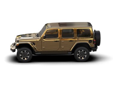 Araba beyaz arka planda izole edilmiş. 3d illüstrasyon.