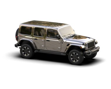 araba beyaz arkaplanda izole edildi