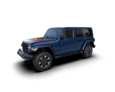 koyu mavi modern lüks SUV araba